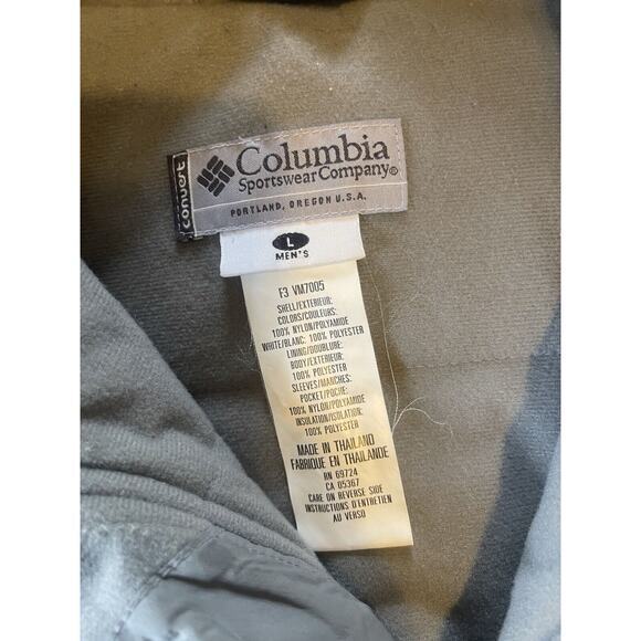 Men’s Columbia Puffer Jacket Gray Size Large | Clean | Gray Lined Coat | Ski - Picture 2 of 8